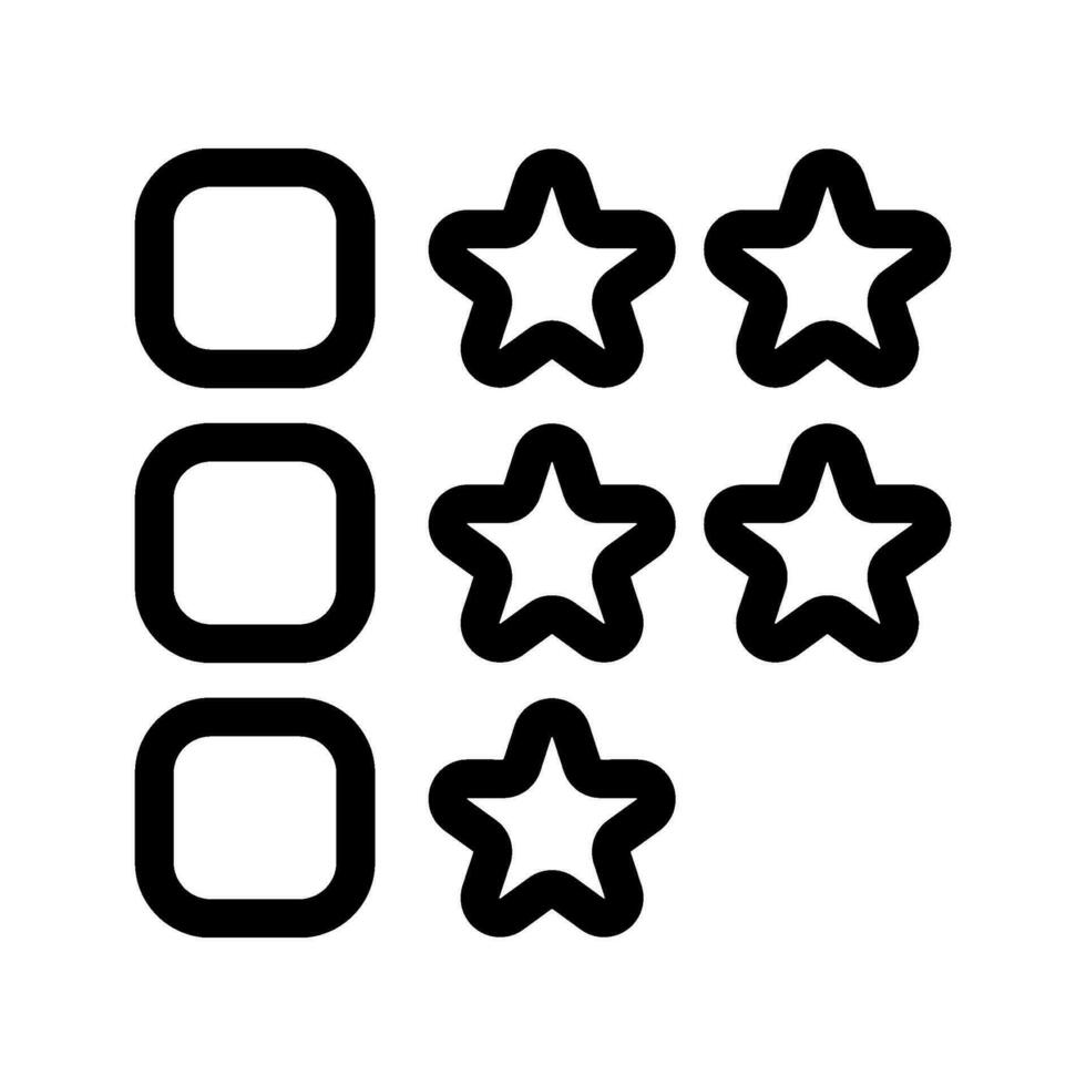 Rating Stars Icon Vector Symbol Design Illustration