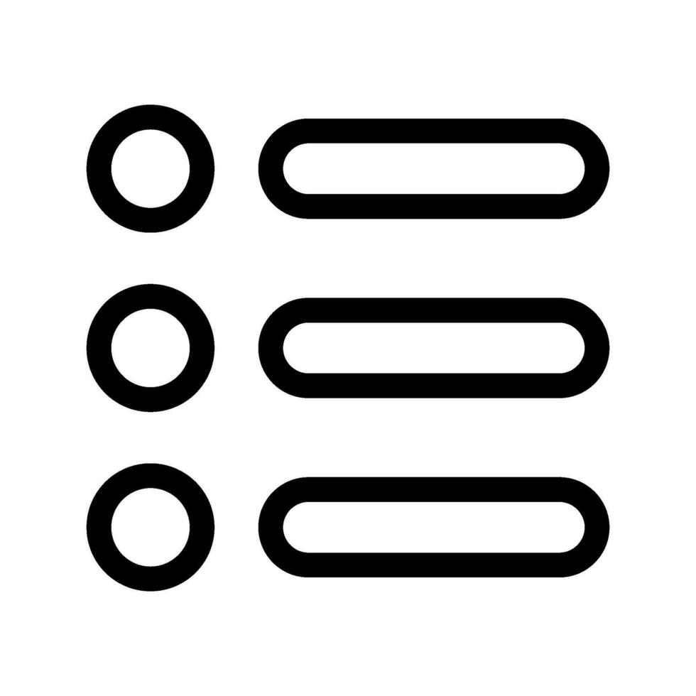 List Menu Icon Vector Symbol Design Illustration