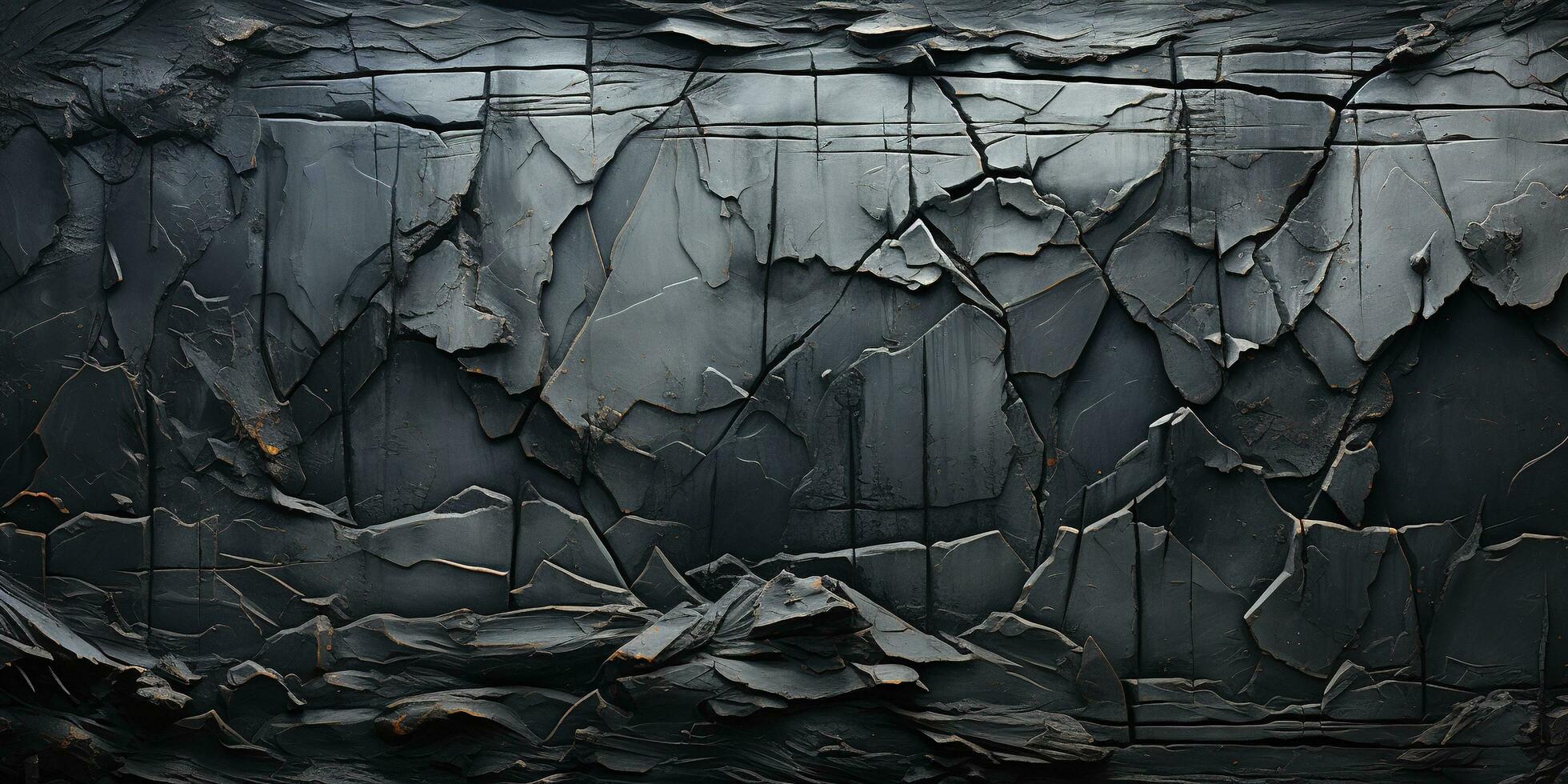 Generative AI, gothic ruined black wall in the style of gloomy fantasy photo