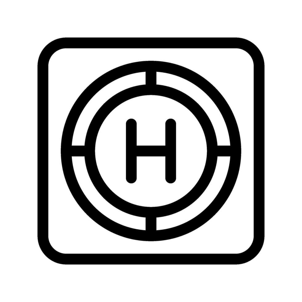 Helipad Icon Vector Symbol Design Illustration