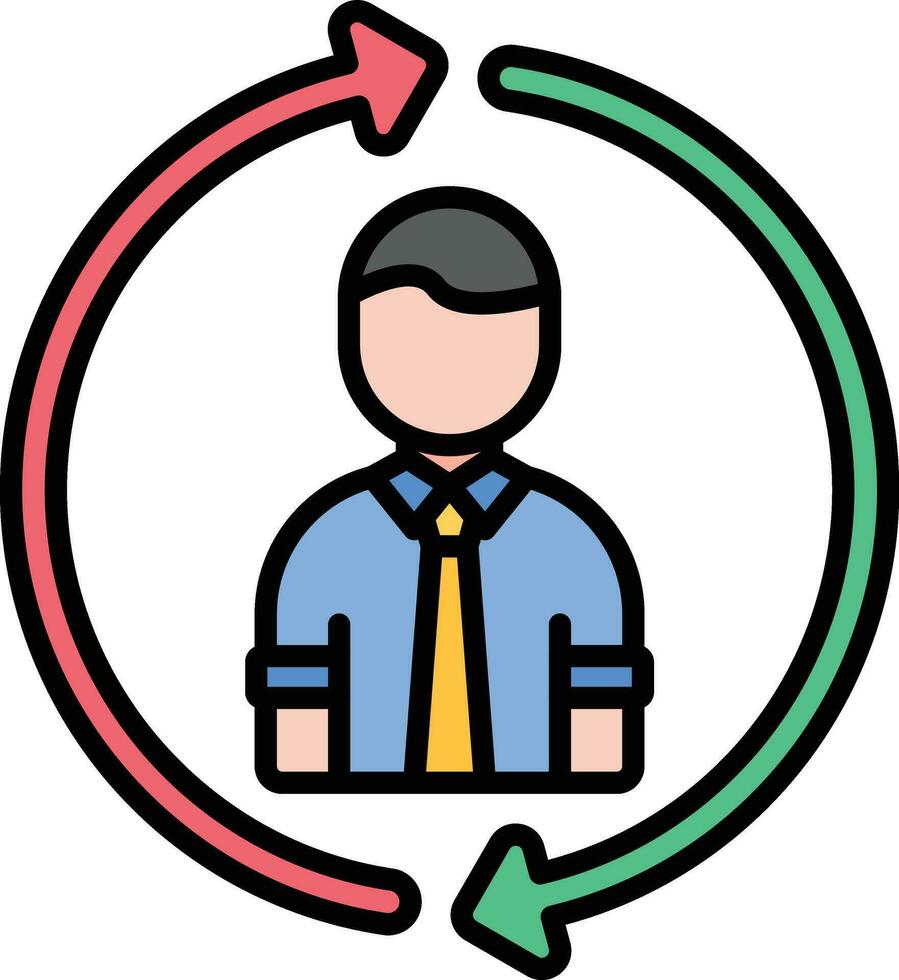 Job Rotation Vector Icon