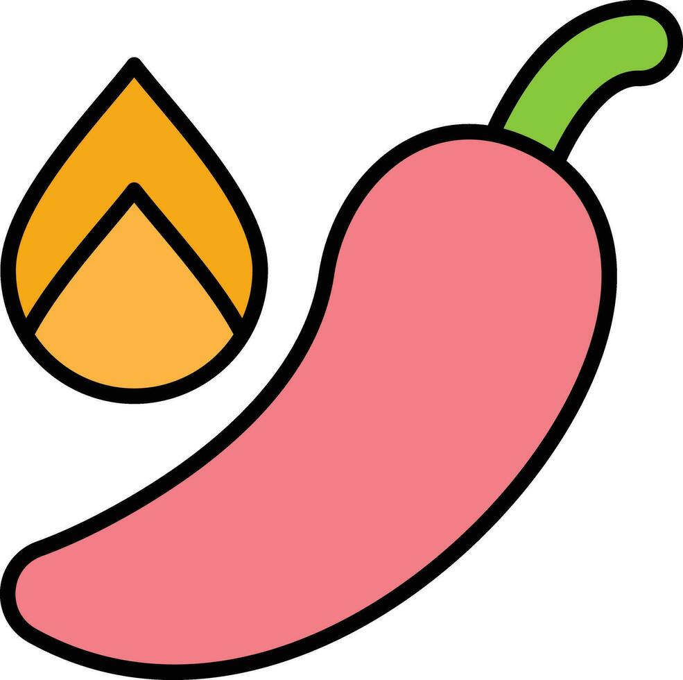 Hot Pepper Vector Icon