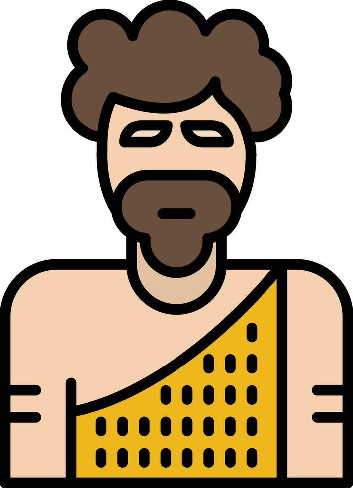 neanderthal hombre vector vector icono