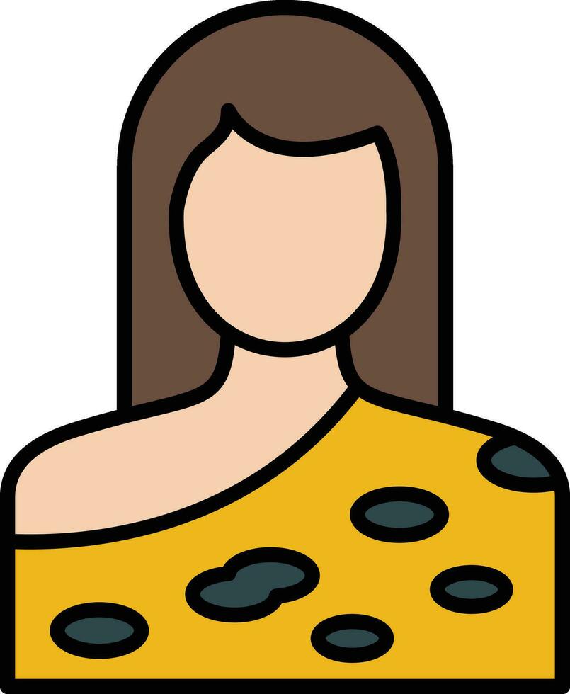 mujer de las cavernas vector vector icono