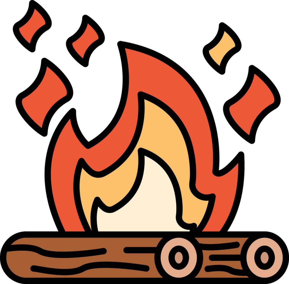 Bonfire Vector Vector Icon