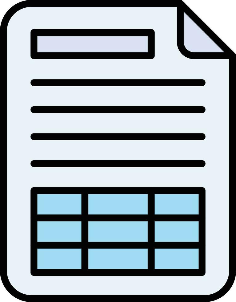 Spreadsheet Vector Icon