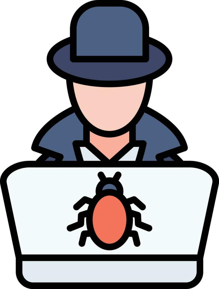 icono de vector de hacker