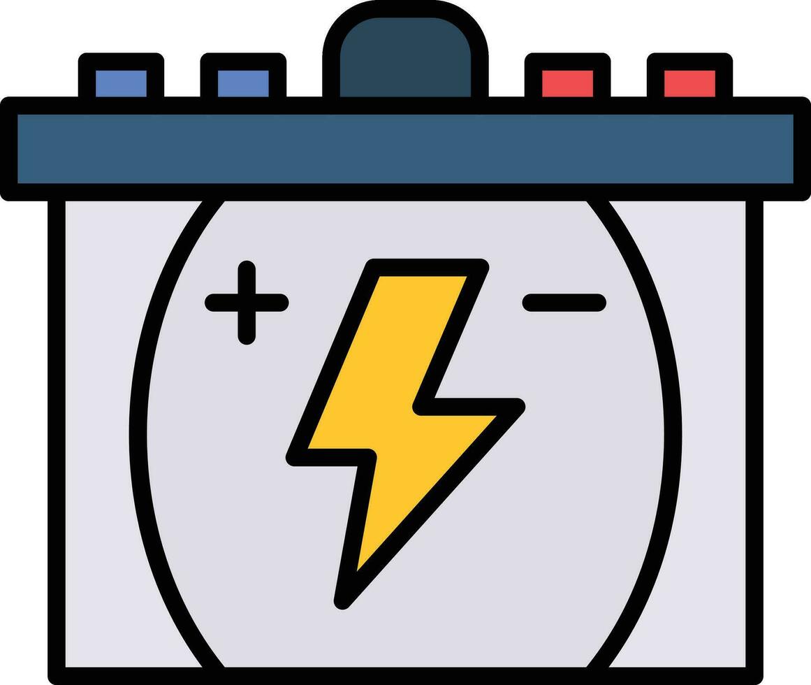 auto batería vector icono