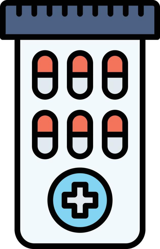 Pills Bottle Vector Icon