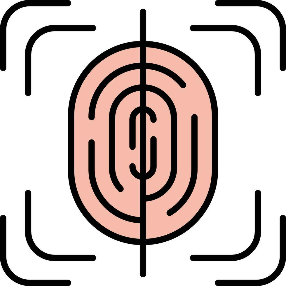 Fingerprint Scan Vector Icon