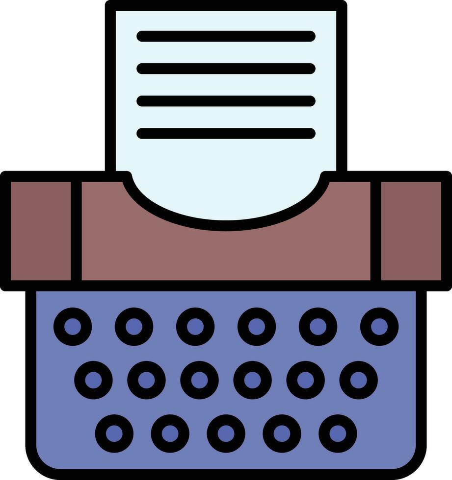 icono de vector de máquina de escribir