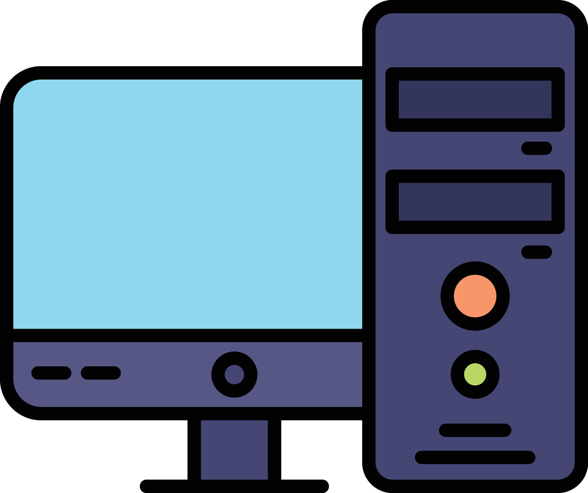 Computer Tower Vector Icon 30344072 Vector Art at Vecteezy