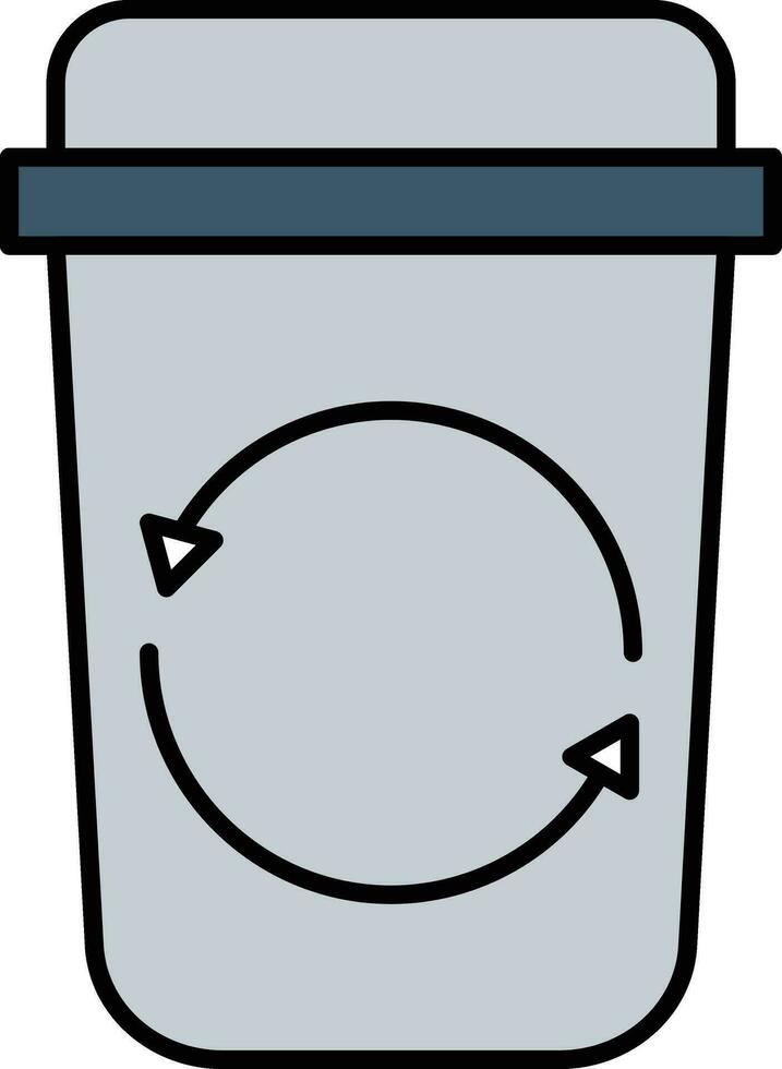 icono de vector de papelera de reciclaje