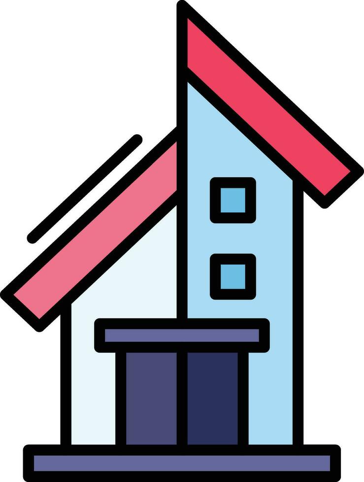 Semi Detached House Vector Icon