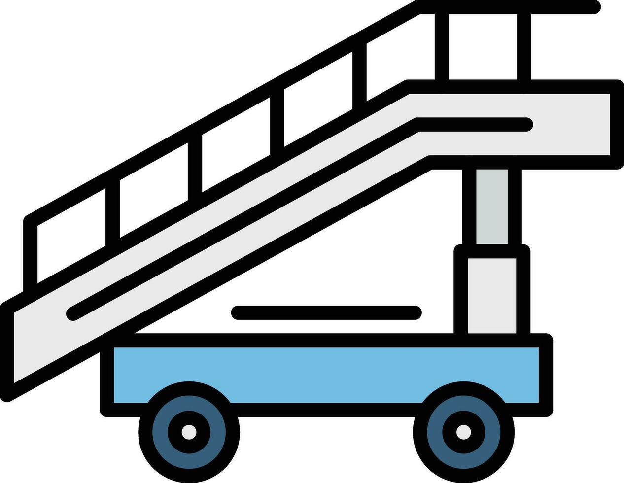 Aircraft Stairs Vector Icon