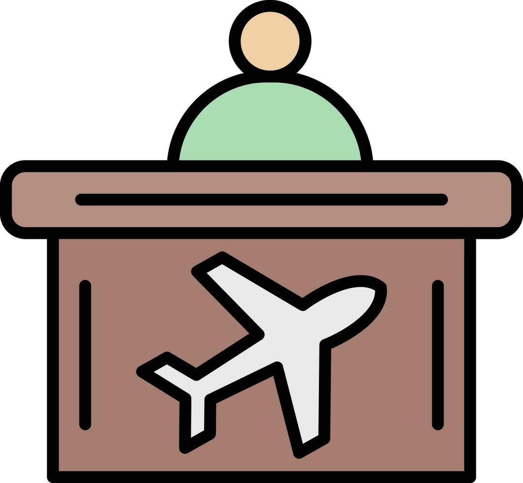 Flight Check In Vector Icon