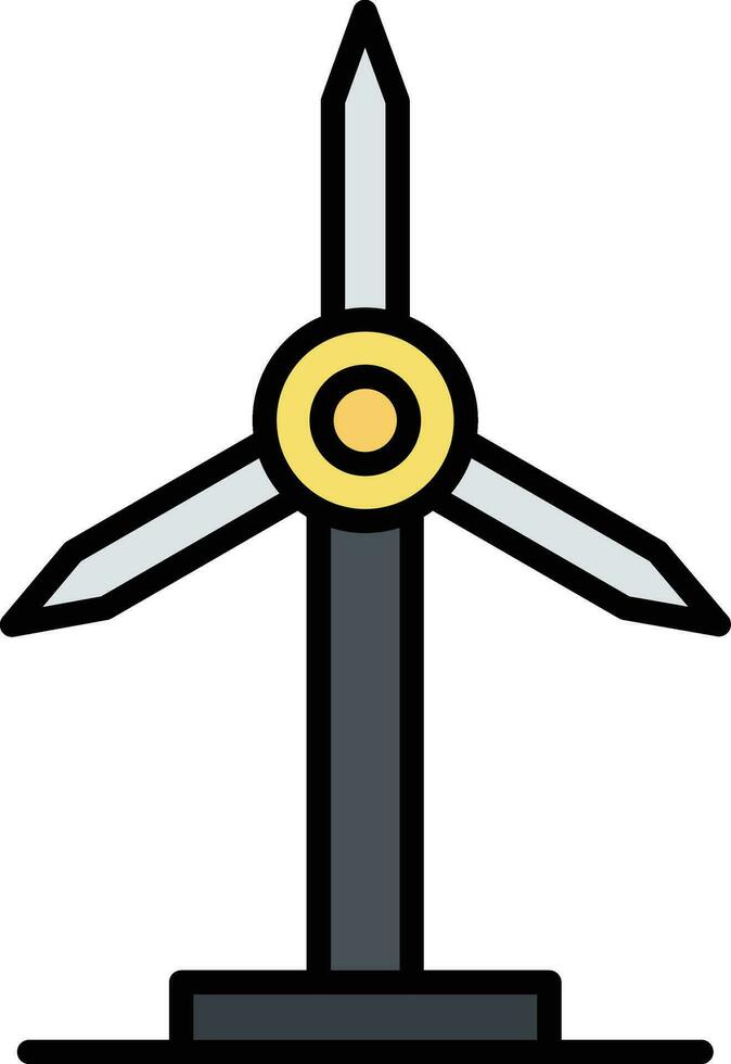 icono de vector de molino de viento