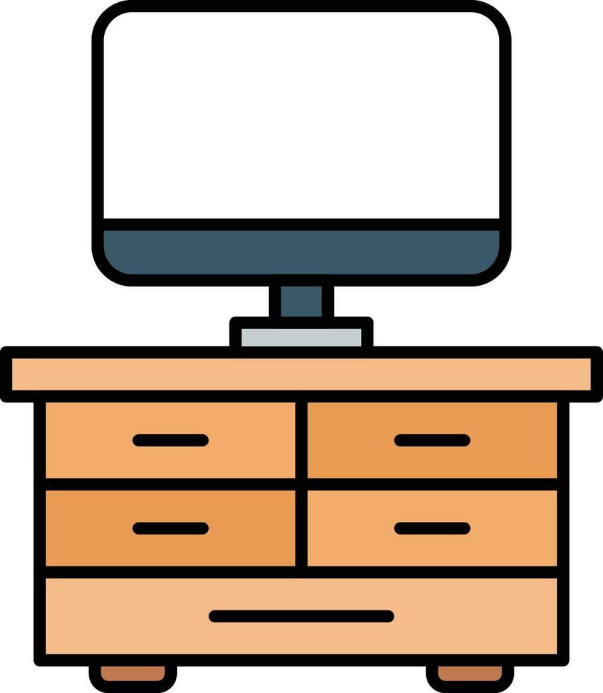 TV Table Vector Icon