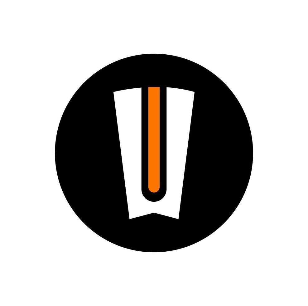 señor vishnu tilak con blanco y naranja color icono. vector