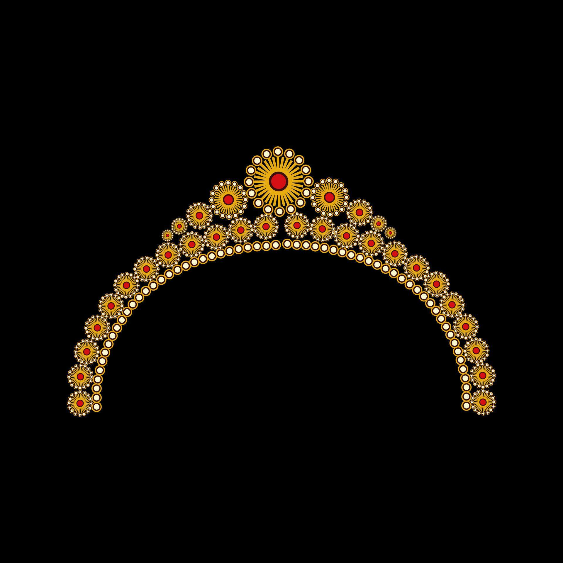 Vector golden necklace on black color. 30344717 Vector Art at Vecteezy