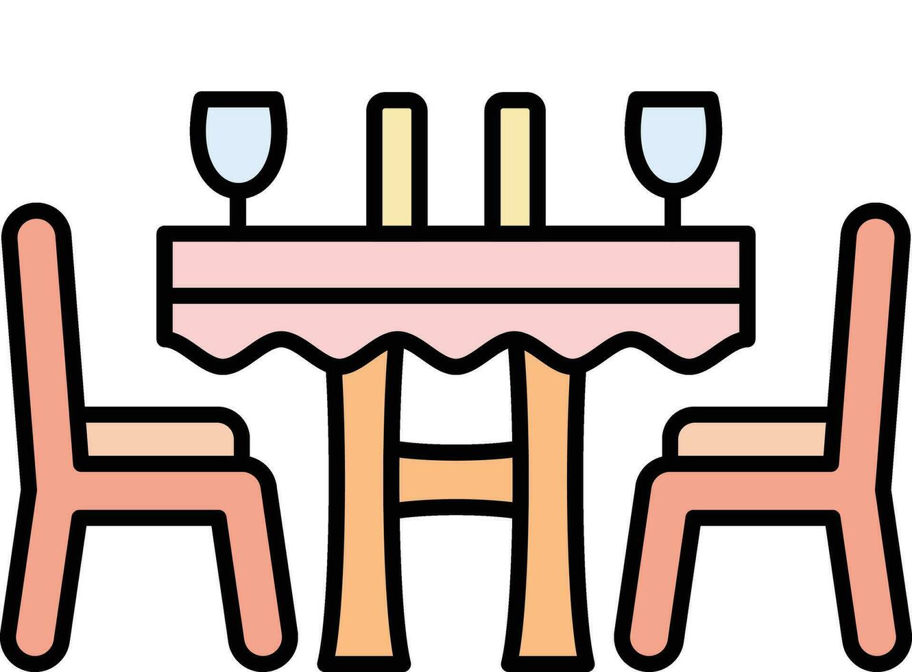 Dinner Table Vector Icon