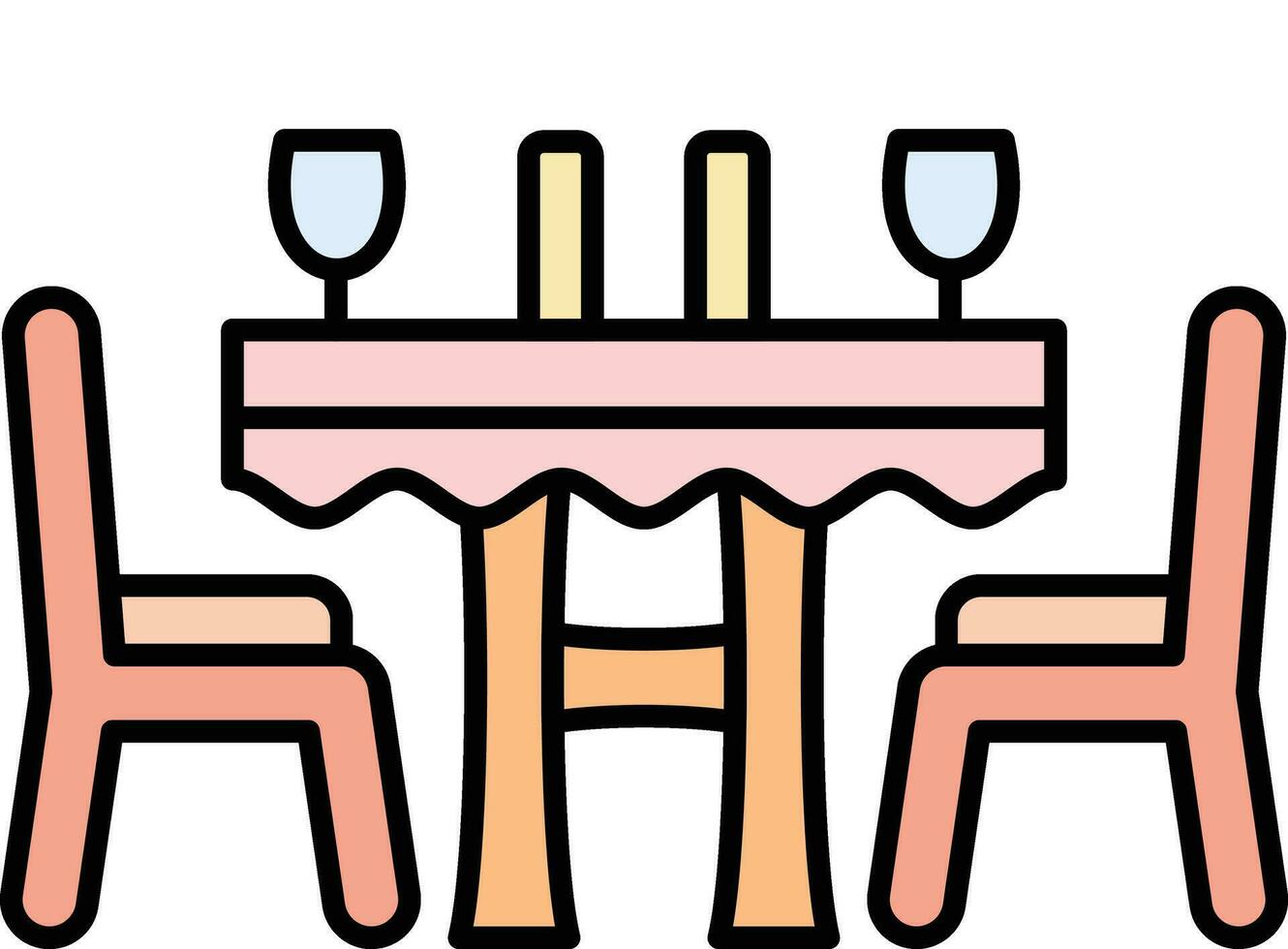 Dinner Table Vector Icon