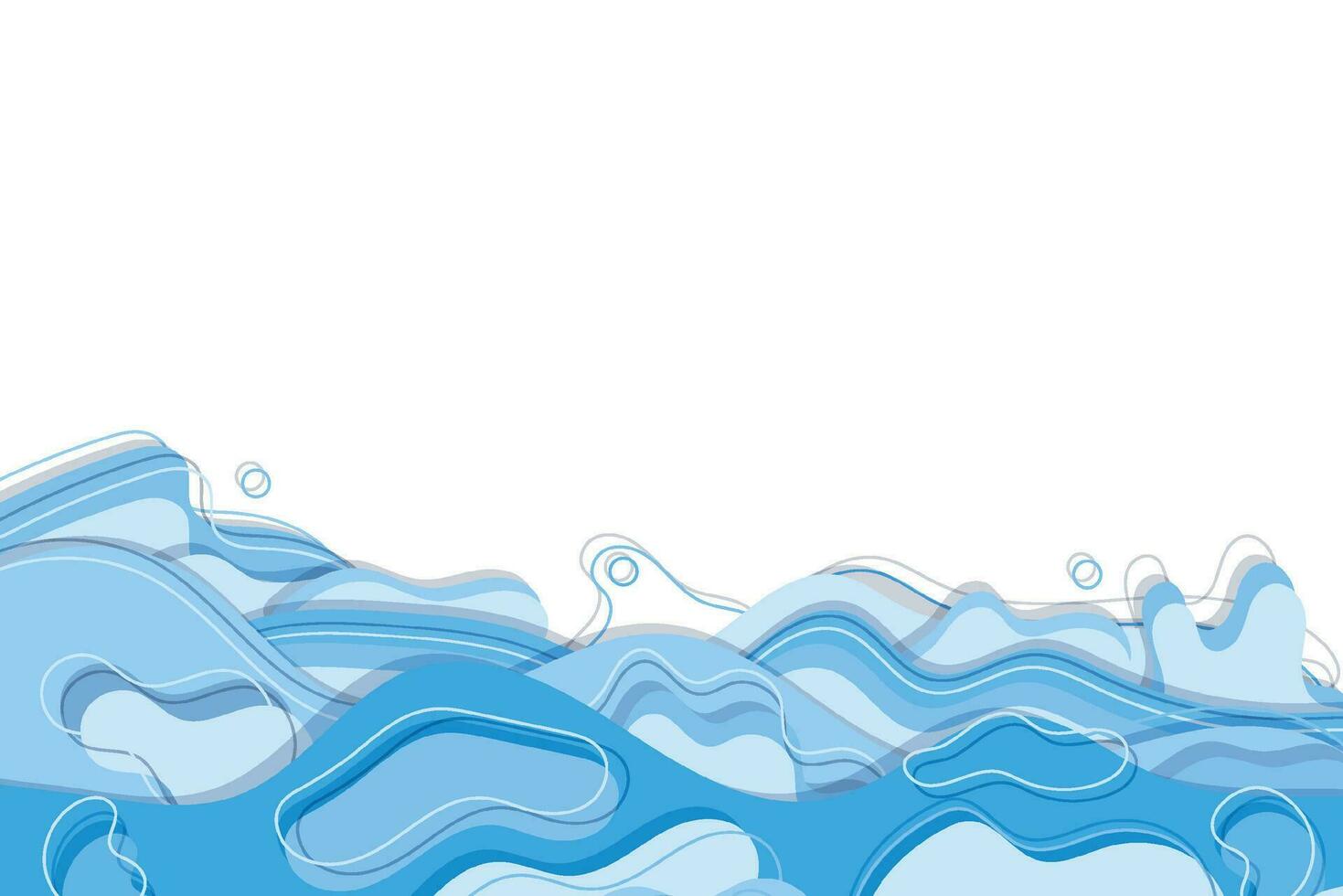 azul ola agua mar línea modelo antecedentes diseño. frío colores. vector ilustración