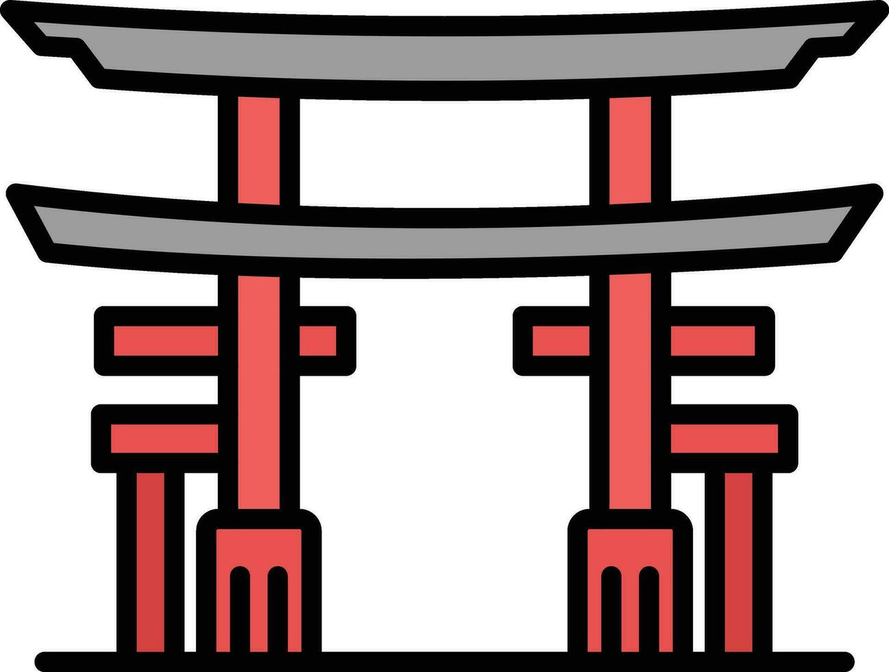 torii portón vector icono