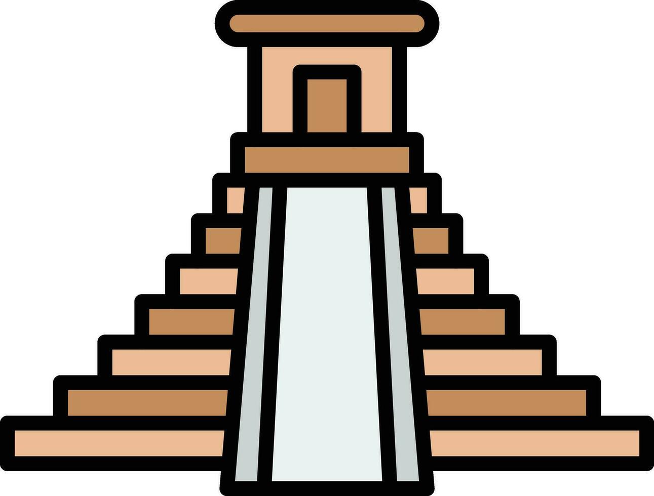 Chichen itza vector icono