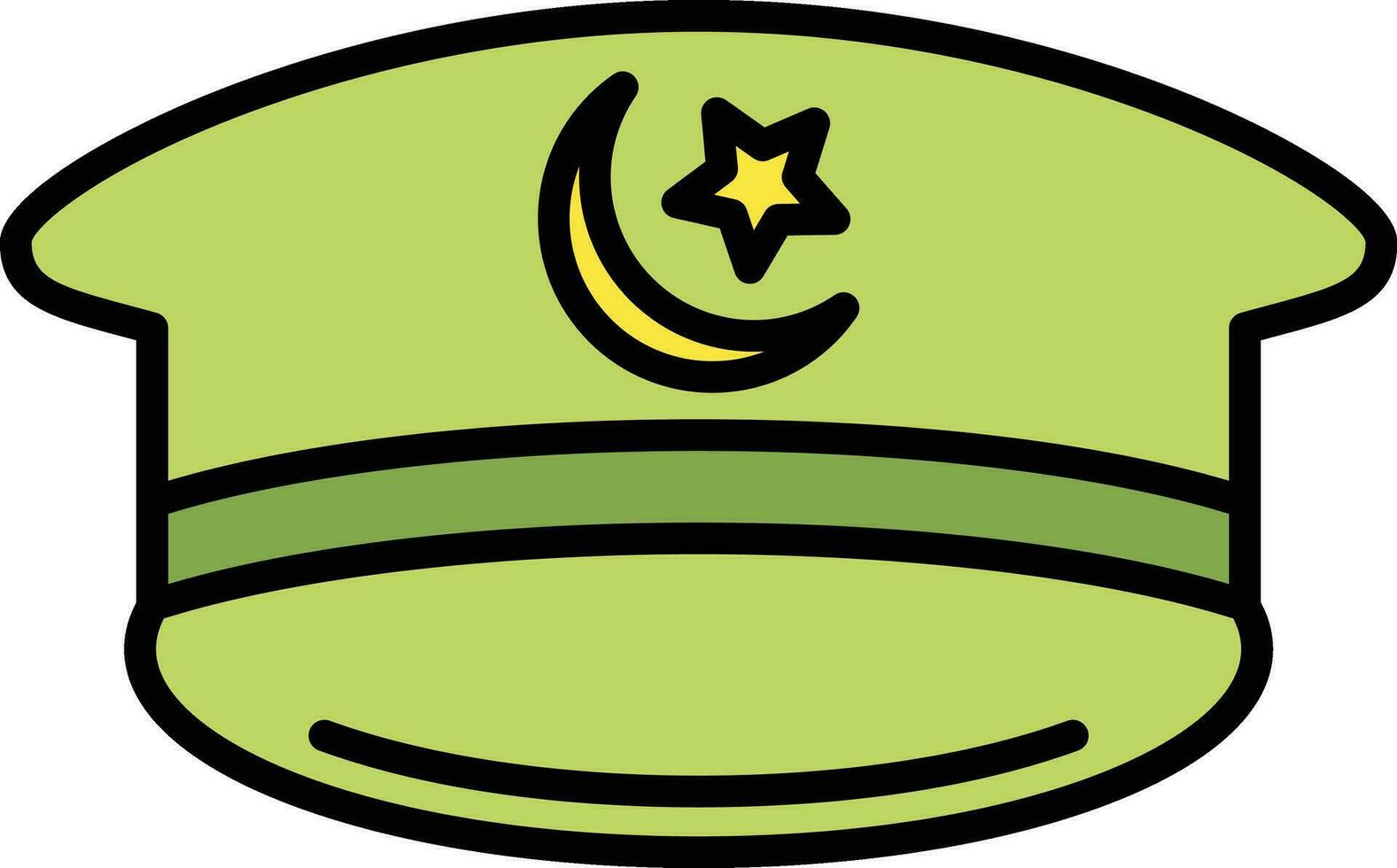 icono de vector de sombrero militar