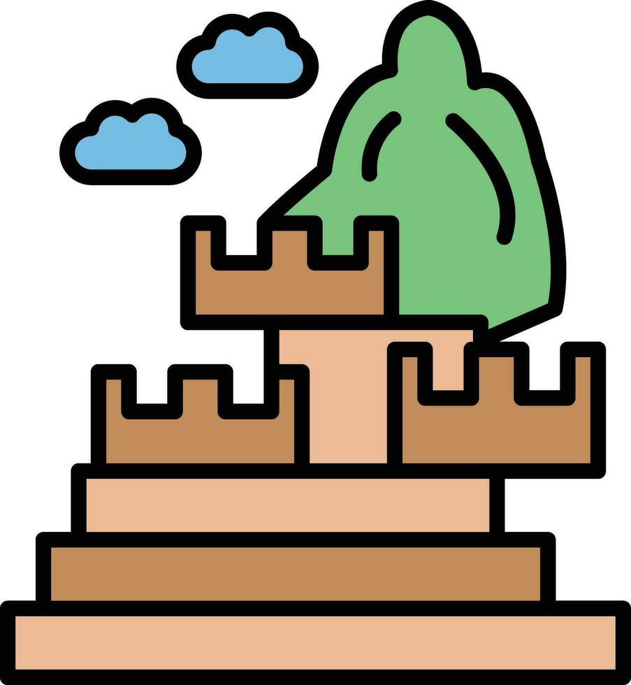 machu picchu vector icono