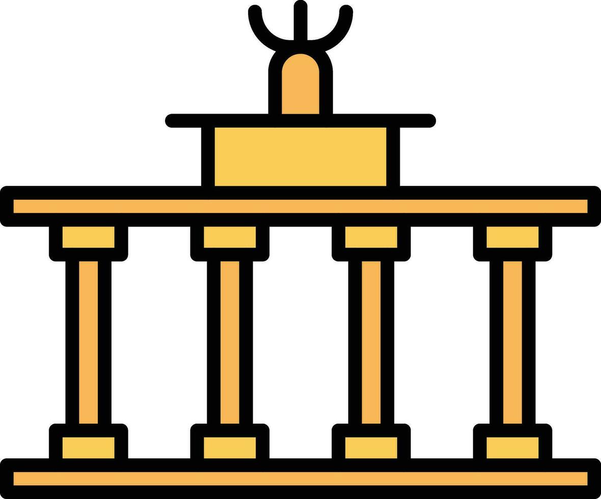 Brandeburgo portón vector icono