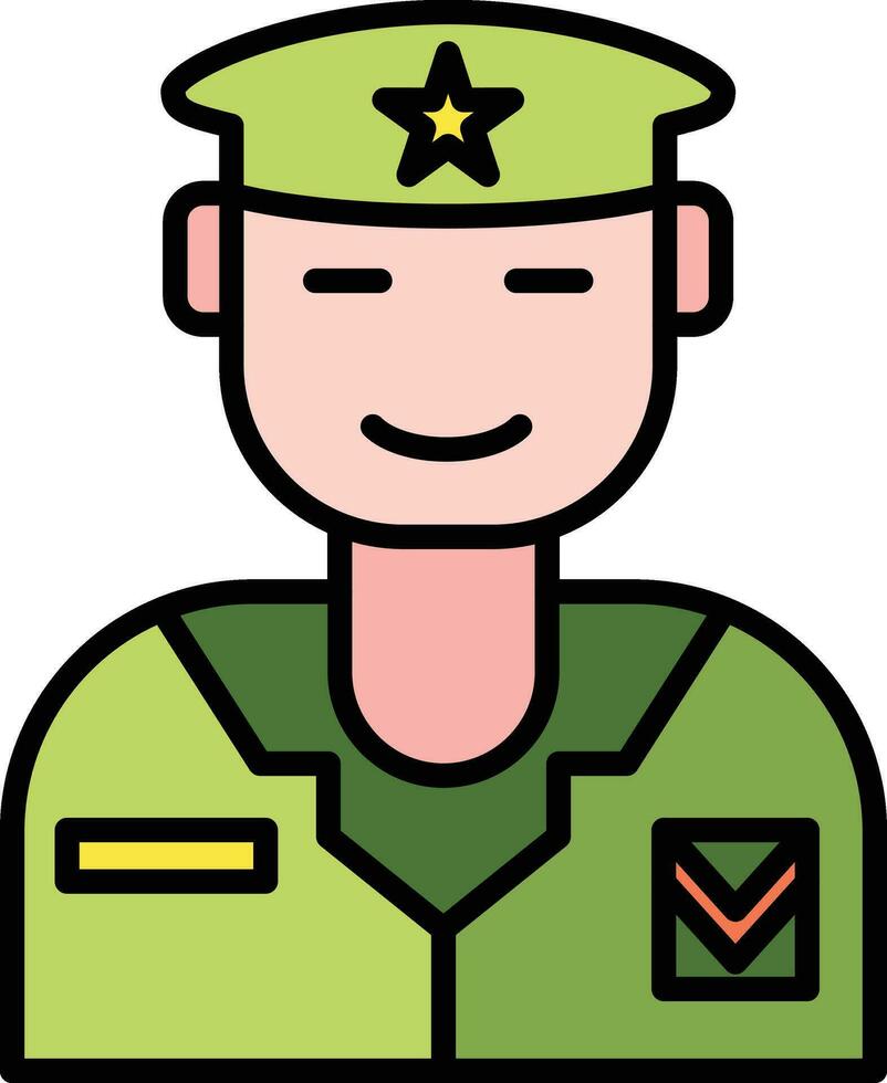 Ejército capitán vector icono