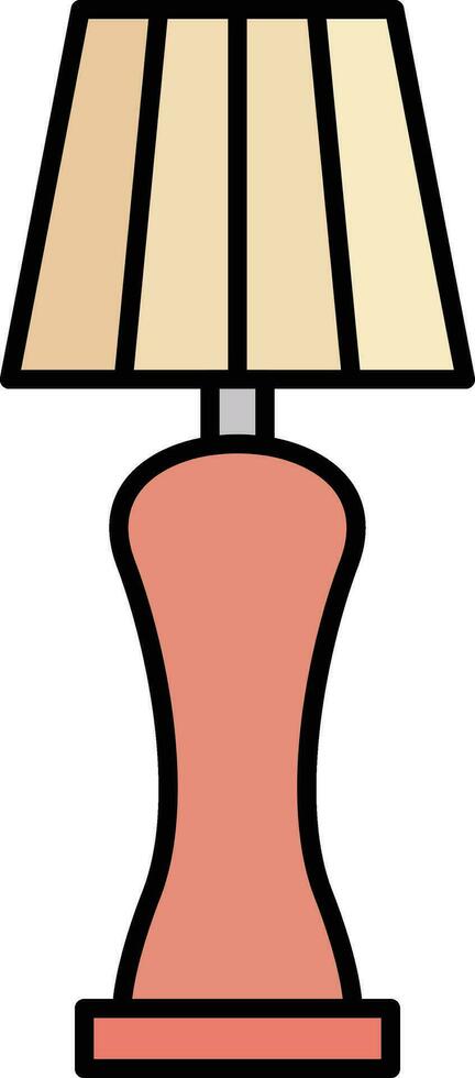 icono de vector de lámpara de pie