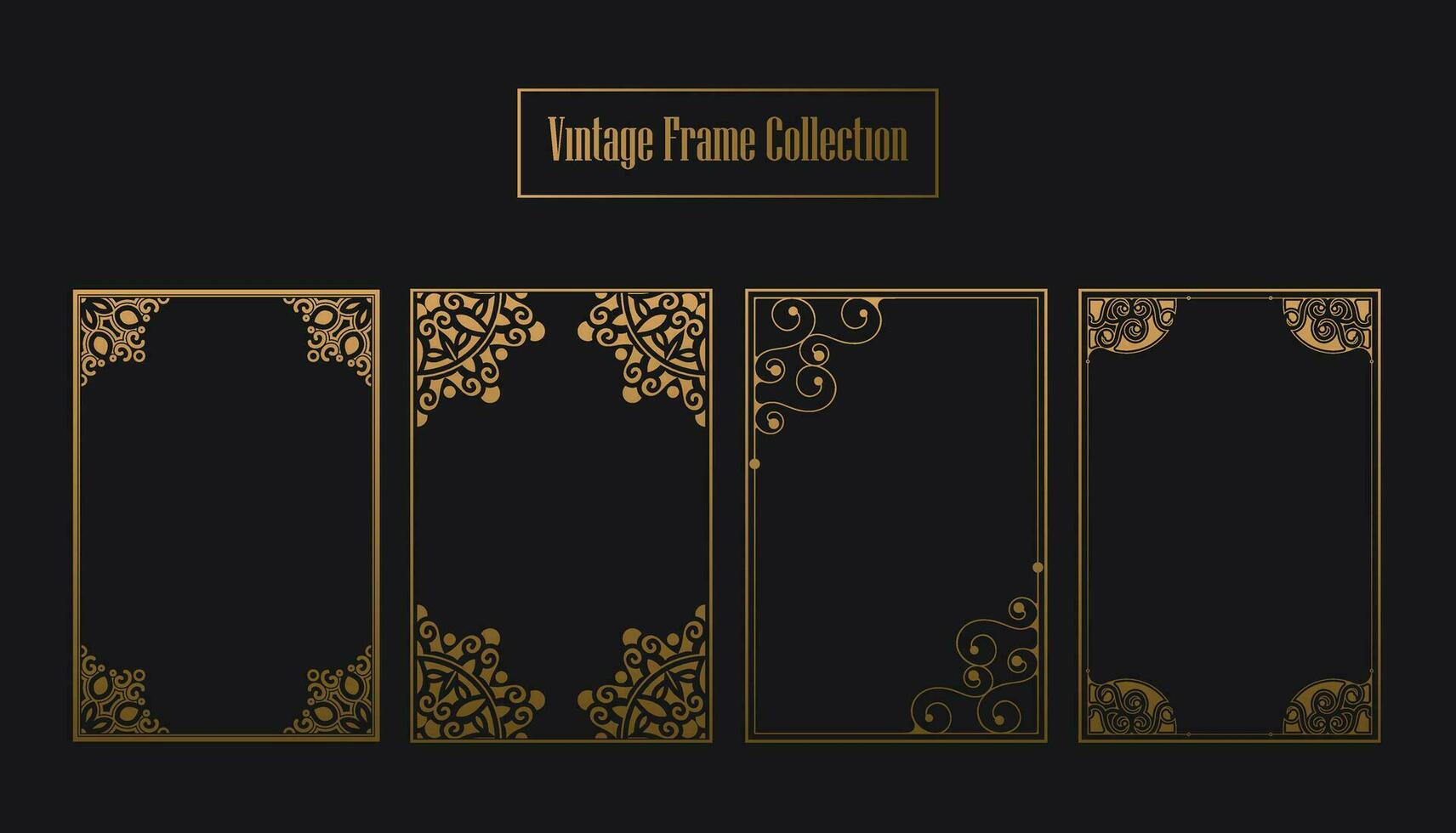 Luxury vintage ornamental frame collection vector