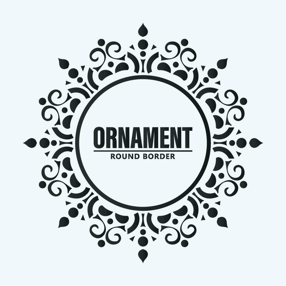 Flat decorative ornament frame background vector