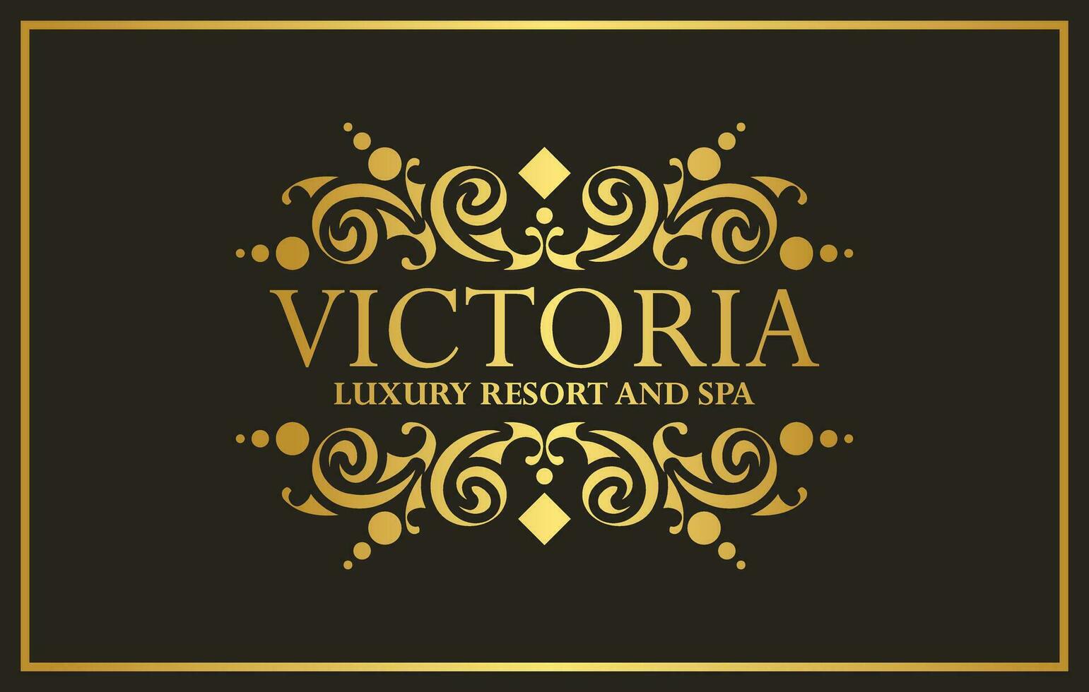 Luxury hotel label template. Trendy vintage royal ornament frames illustration. vector