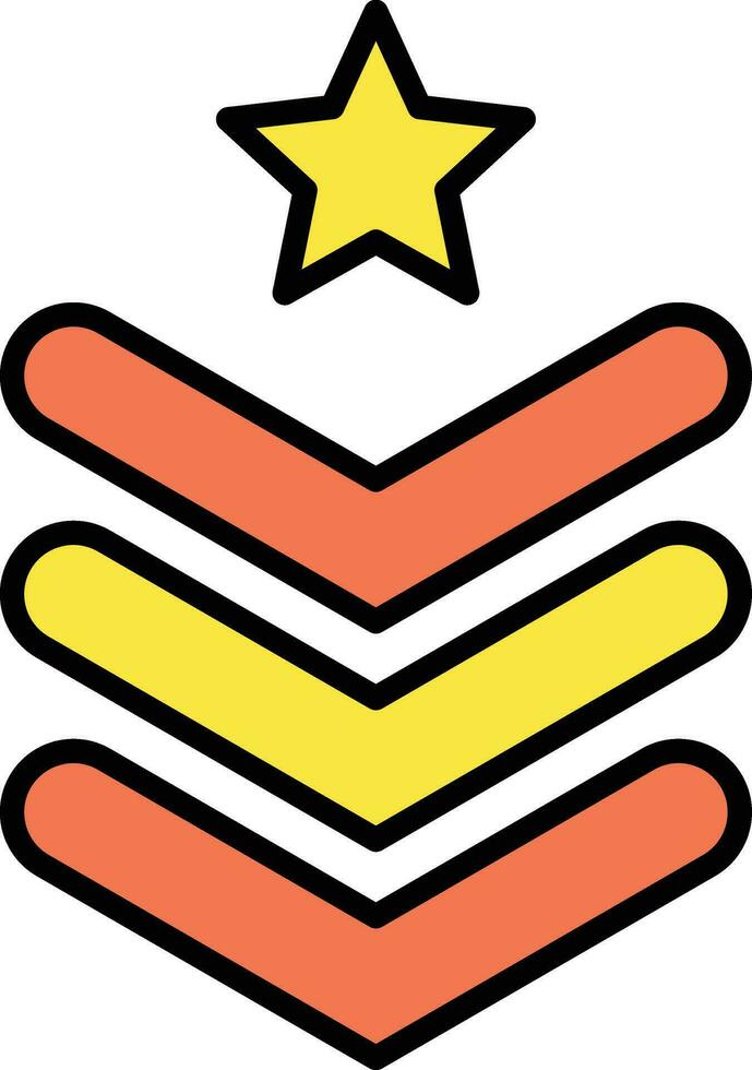Ejército cheurón vector icono