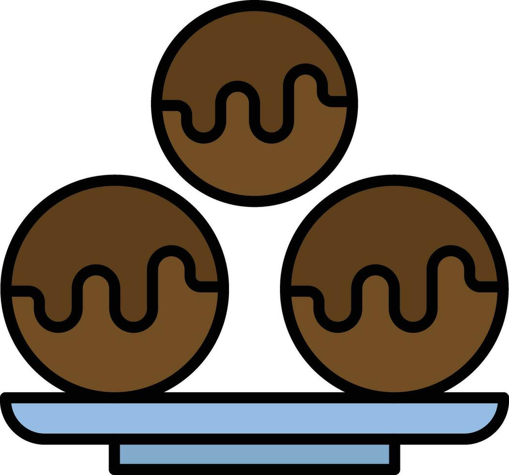 choco pelotas vector icono