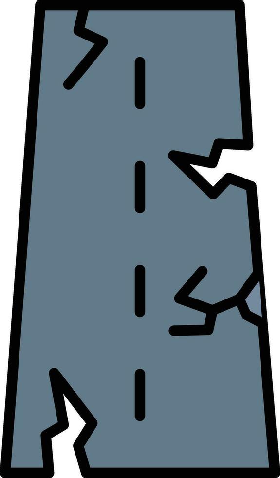 Road Crack Vector Icon