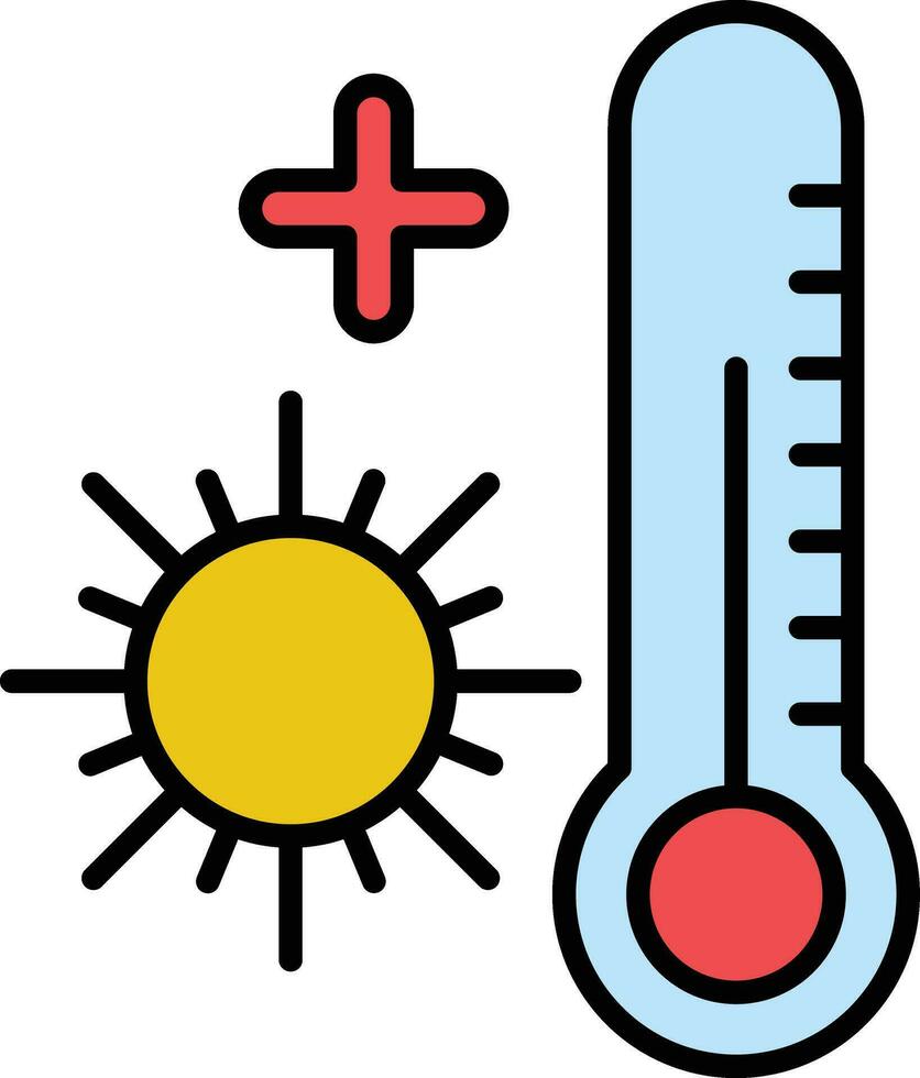 calor ola vector icono