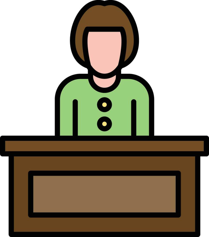 Receptionist Vector Icon