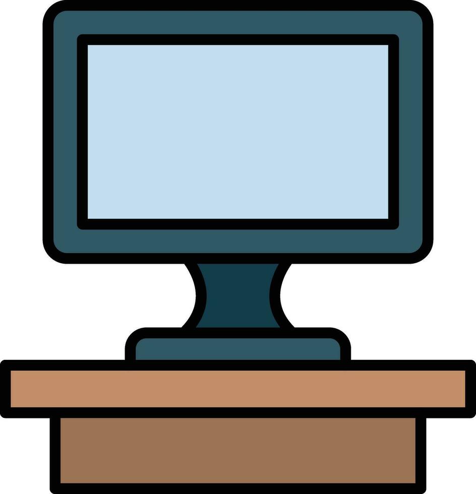 icono de vector de computadora