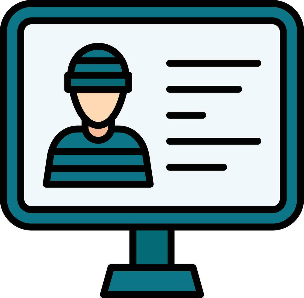 Criminal Database Vector Icon