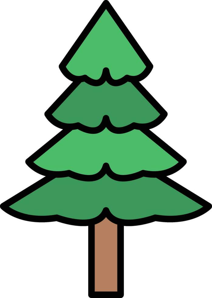 icono de vector de árbol de pino