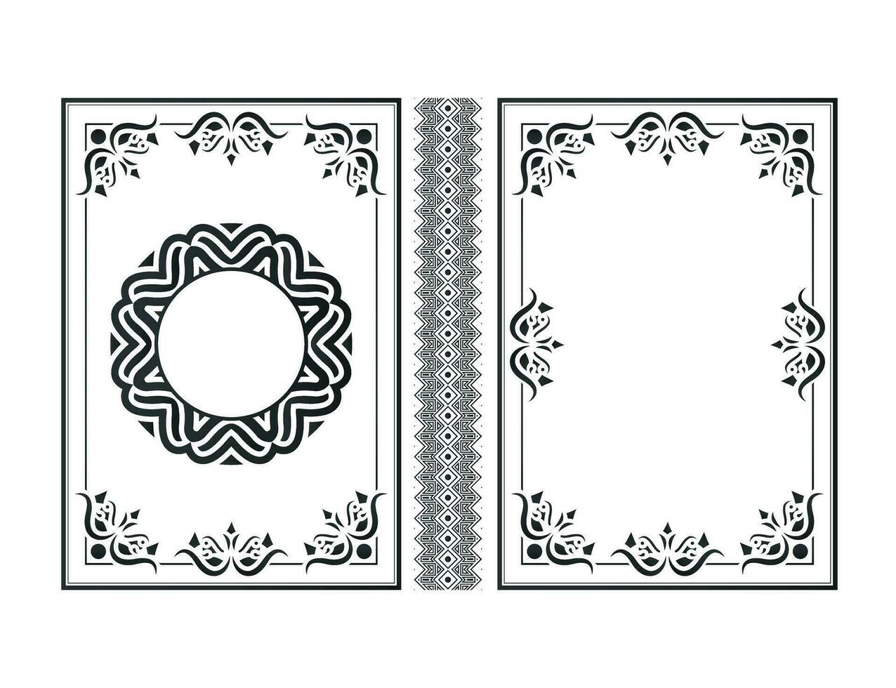 Clásico ornamental libro cubrir diseño vector