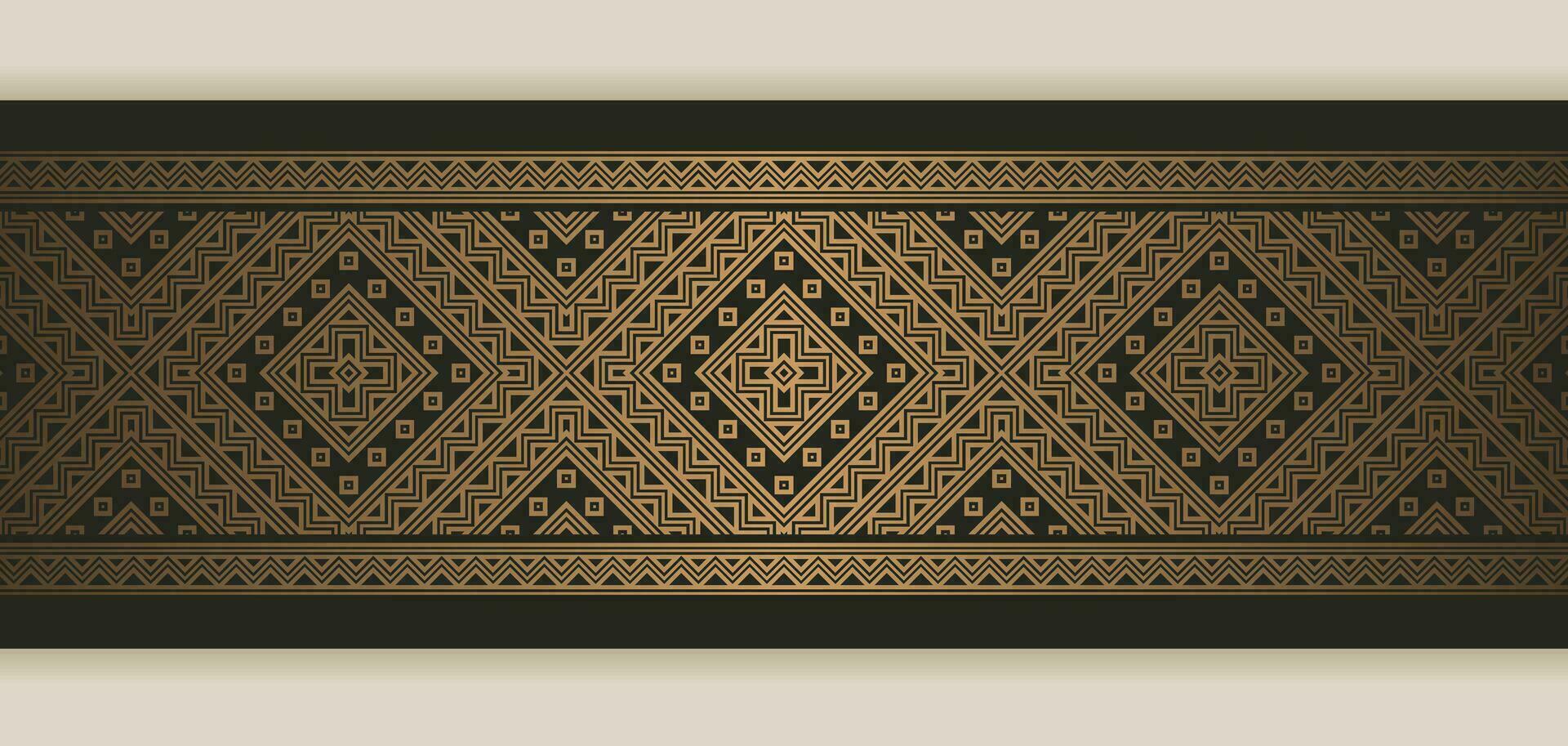 Elegant golden ornamental border template vector