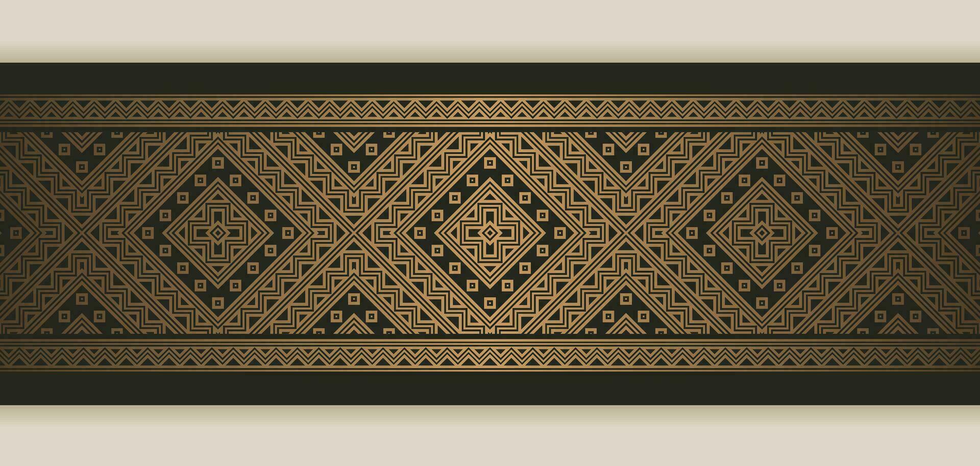 Elegant golden ornamental border template vector