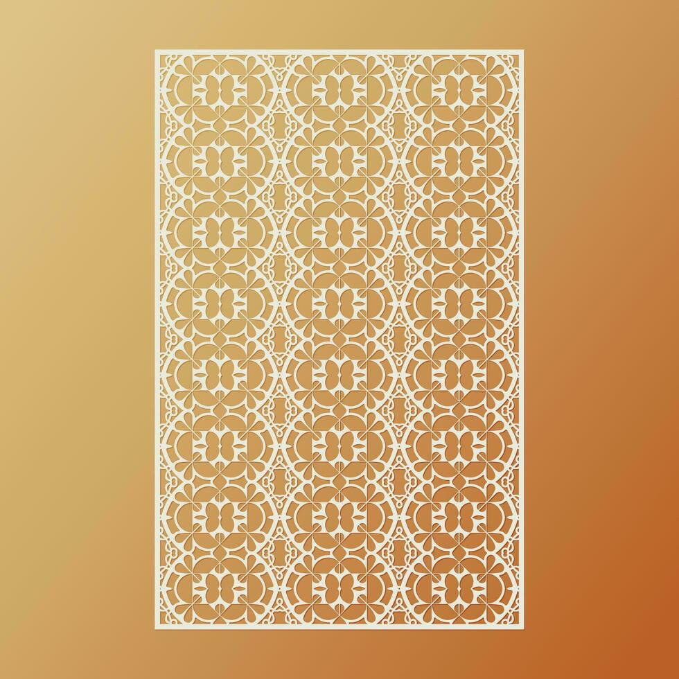 seamless cut mandala decorative pattern template vector