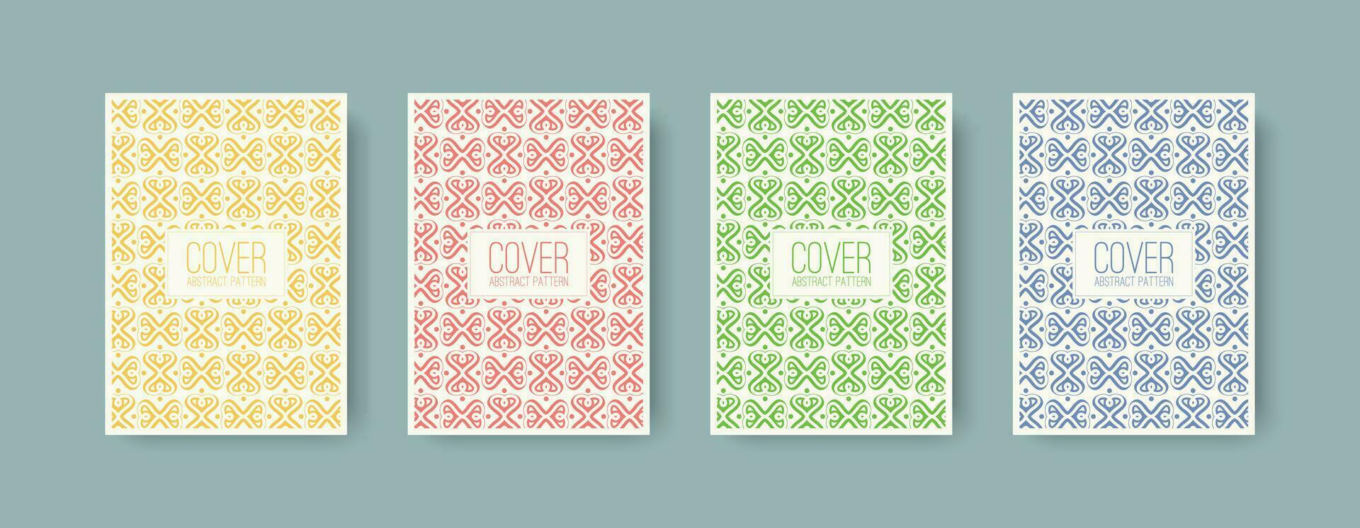 colorful abstract pattern cover design vector